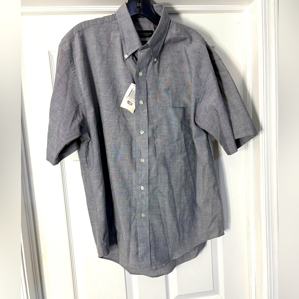 Van Heusen Gray Casual Button Down Shirt
